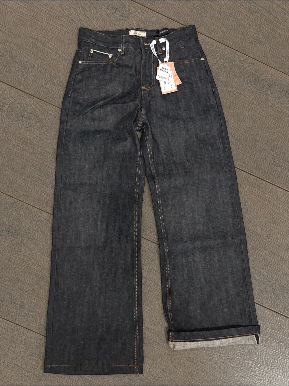 Men's Straight-Leg Dark Wash Jeans - Unbranded